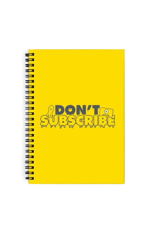 Calvin and Pat: Don't Subscribe Yellow Notebook