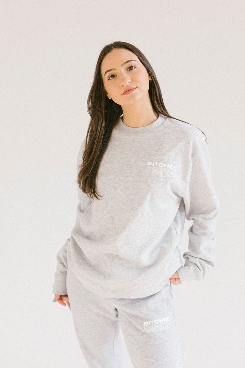 Bitchee Winter Grey Crewneck