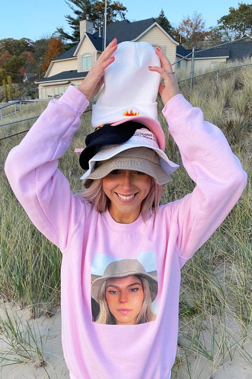 Emily Zugay: Design Degree White Bucket Hat