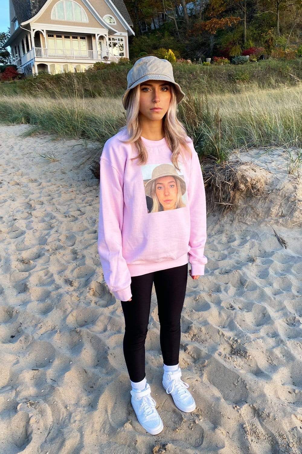 Emily Zugay: Selfie Pink Crewneck