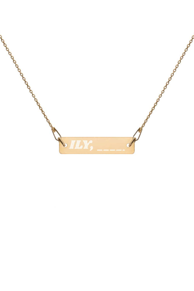 Fanjoy: ILY Customizable Gold Necklace
