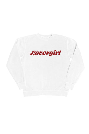 
                  
                    Fanjoy: Lovergirl White Crewneck
                  
                