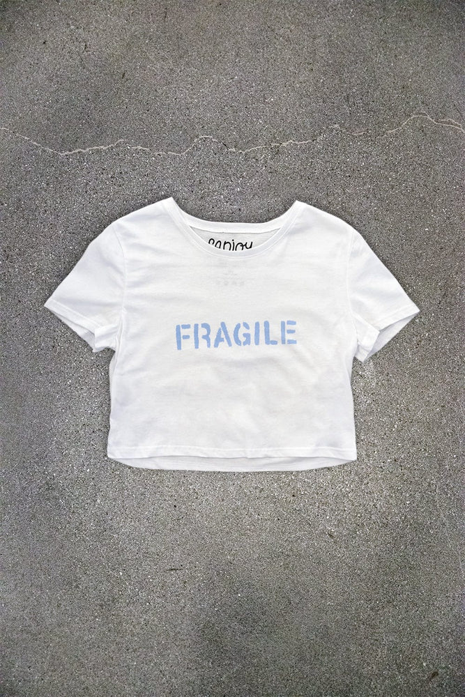 Fanjoy Originals: Fragile White Crop Top