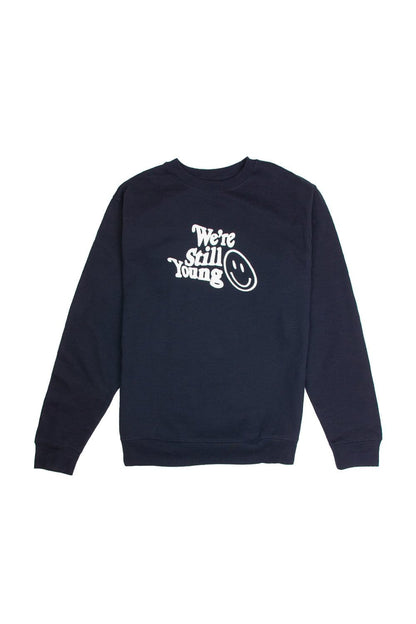 Fanjoy: We’re Still Young Navy Crewneck