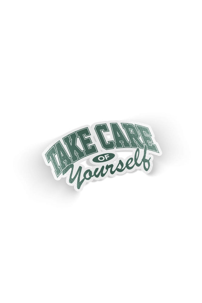 Take Care of Yourself Green Sticker