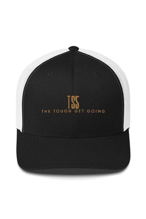
                  
                    Taylon Snow: Tough Get Going Black & White Trucker Hat
                  
                