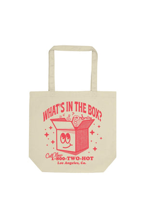 logo print box tote bag