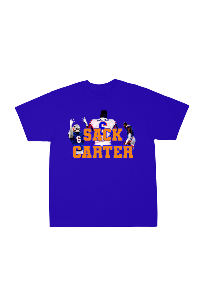 
                  
                    Zach Carter: Sack Carter Blue Shirt
                  
                