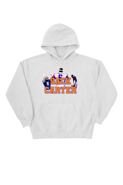 Zach Carter: Sack Carter White Hoodie