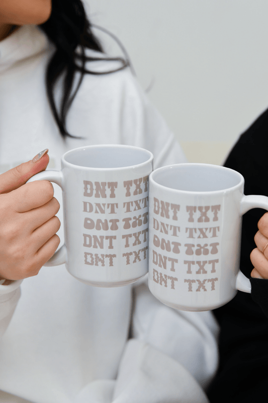 Gals On The Go: DNT TXT White Mug