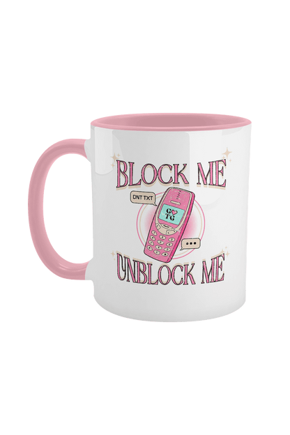 GOTG: Block Me, Unblock Me White and Pink Mug