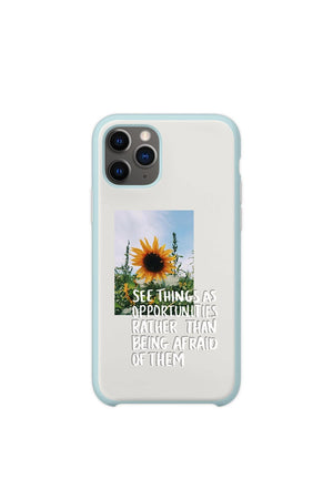 Hannah Elise Sunflower Quote Clear Blue Phone Case Fanjoy