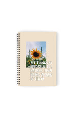 Hannah Elise: Sunflower Quote Sand Notebook