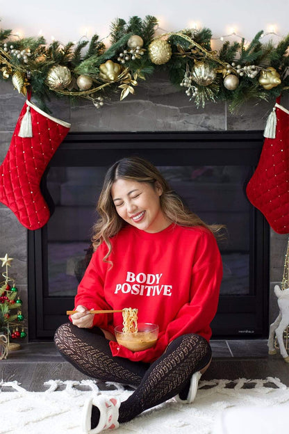 HeyItsFeiii: Body Positive Red Crewneck