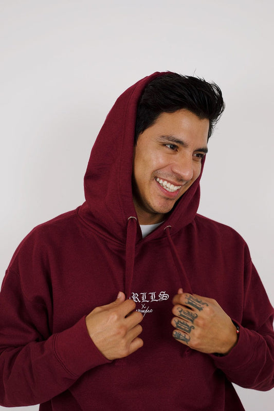 HeyitsPriguel: Que Onda Morrillos Holiday Maroon Hoodie