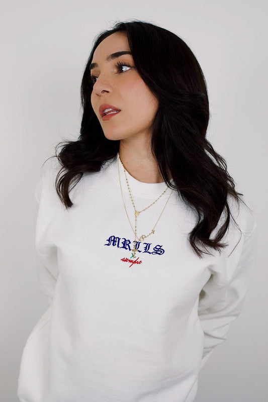 HeyitsPriguel: Que Onda Morrillos Holiday White Crewneck