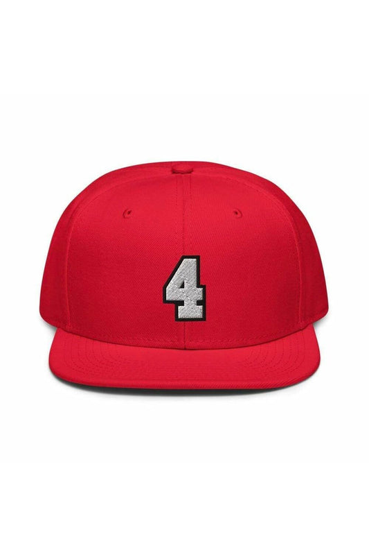 James Cook: Number 4 Red Snapback