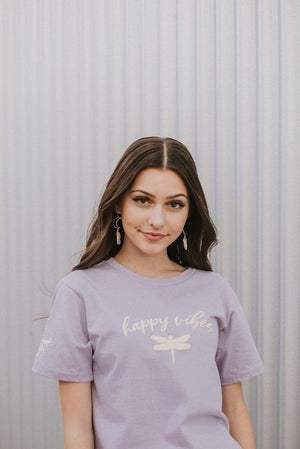 
                  
                    Jazlyn Jade 'Happy Vibes' Orchid T-Shirt
                  
                