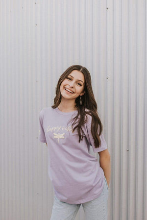 
                  
                    Jazlyn Jade 'Happy Vibes' Orchid T-Shirt
                  
                