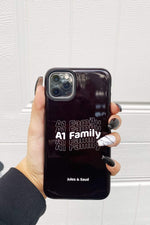 Jules and Saud: Black 'A1 Family' Phone Case