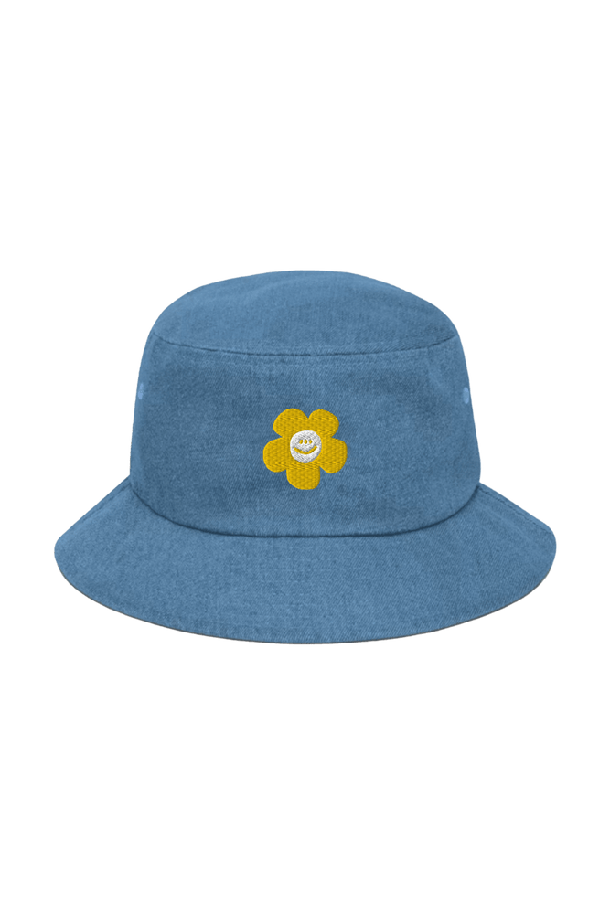 KNJ Flower Denim Bucket Hat