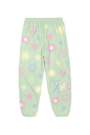 
                  
                    KNJ: Peace Out Light Green Sweatpants
                  
                