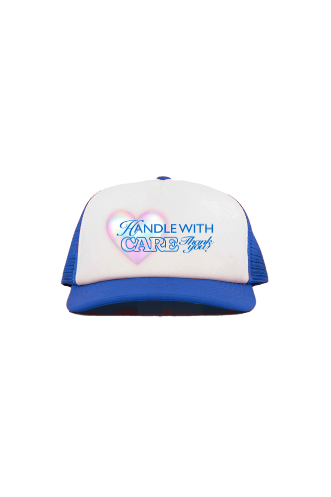 
                  
                    Handle With Care Royal & White Trucker Hat
                  
                