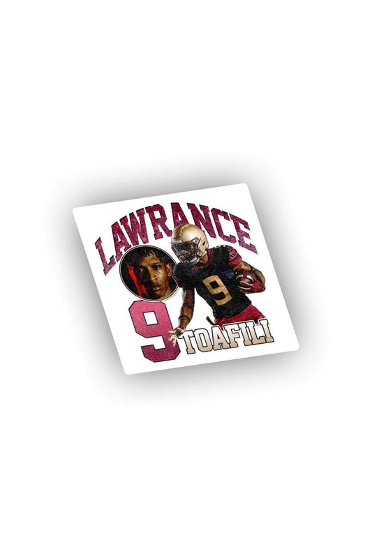 Lawrance Toafili: Signature Maroon Sticker