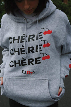 
                  
                    Lily Weber 'Chere' Grey Hoodie
                  
                
