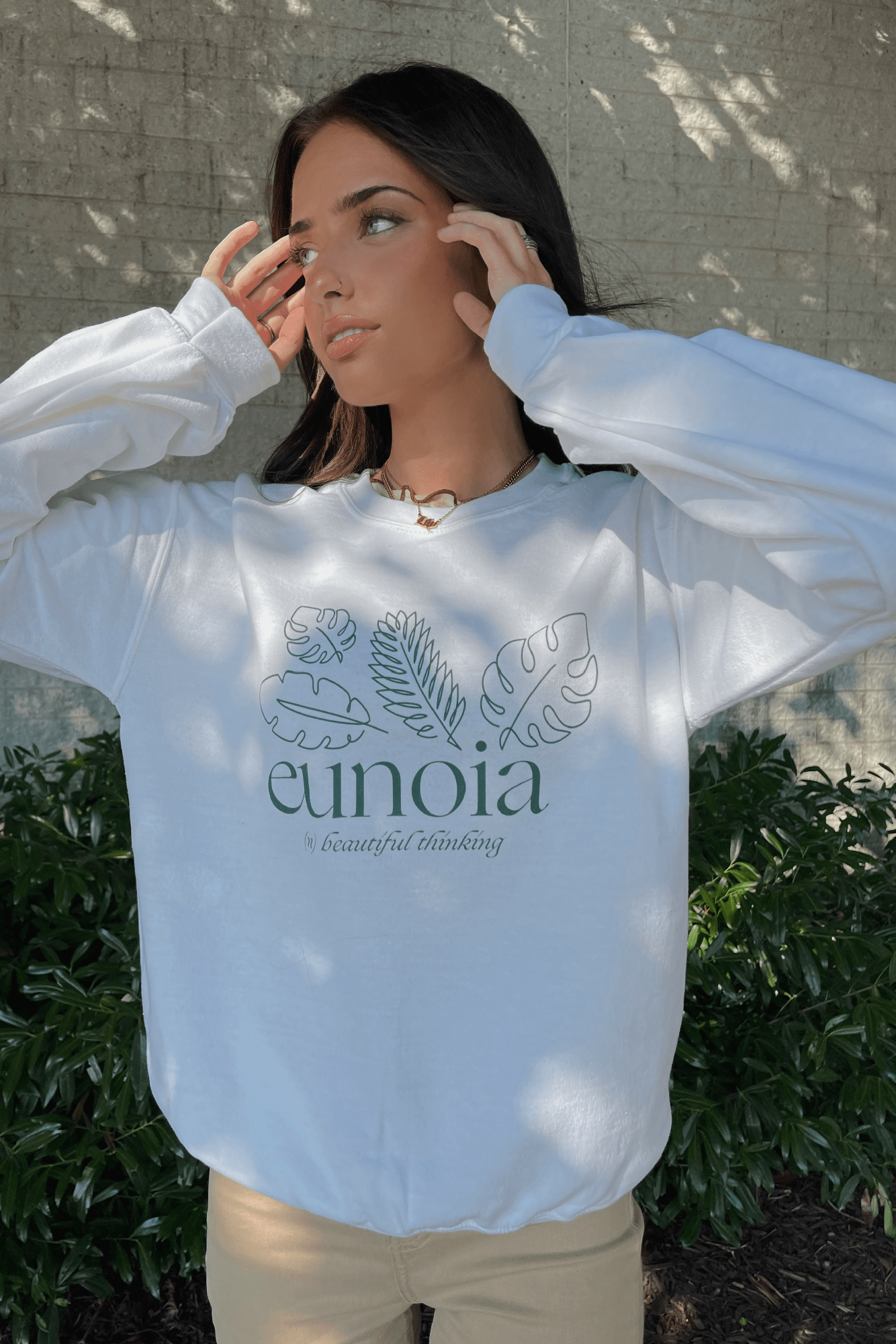 Lily Weber: Eunoia White Crewneck