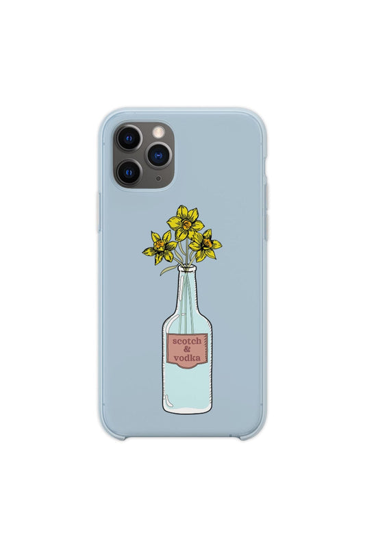 Maia Knight: Vodka Flower Blue iPhone Case