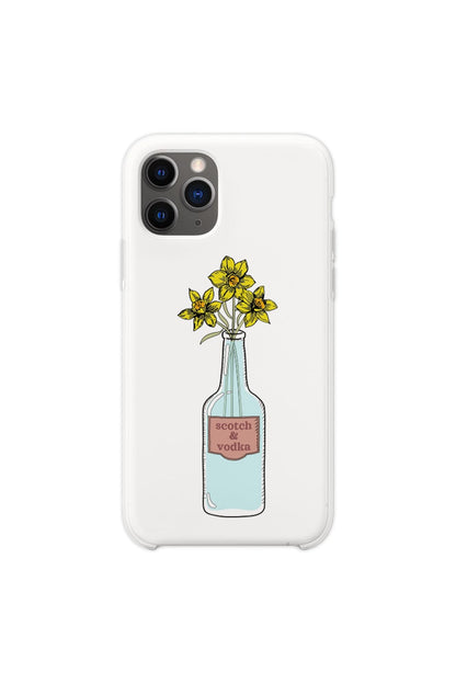 Maia Knight: Vodka Flower White iPhone Case