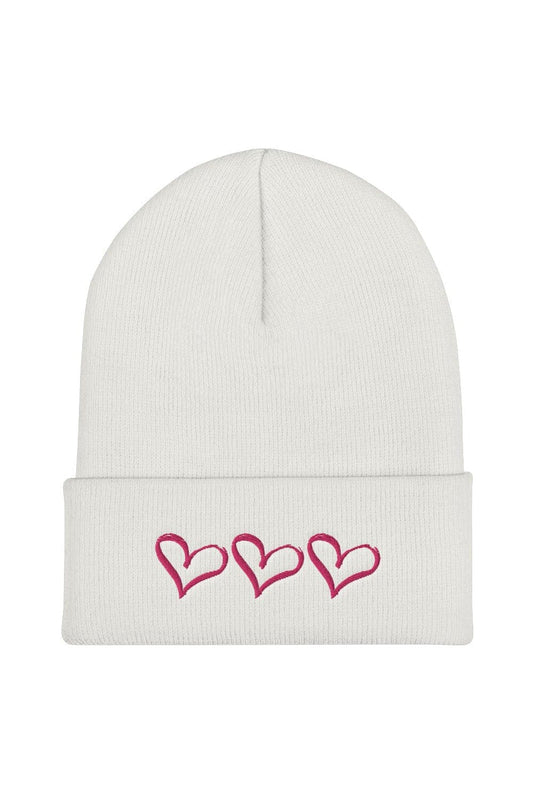 MyKayla Skinner: Hearts White Beanie