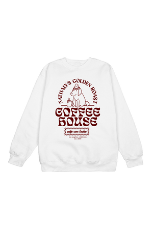 
                  
                    Nathaly Cuevas: Golden Roast Coffee White Crewneck
                  
                