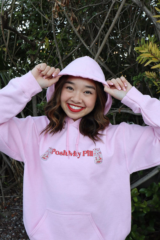 Nicole Laeno: Positivity Pill Pink Hoodie