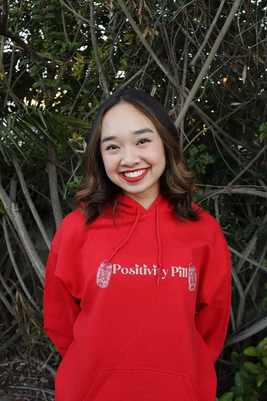 Nicole Laeno: Positivity Pill Red Hoodie