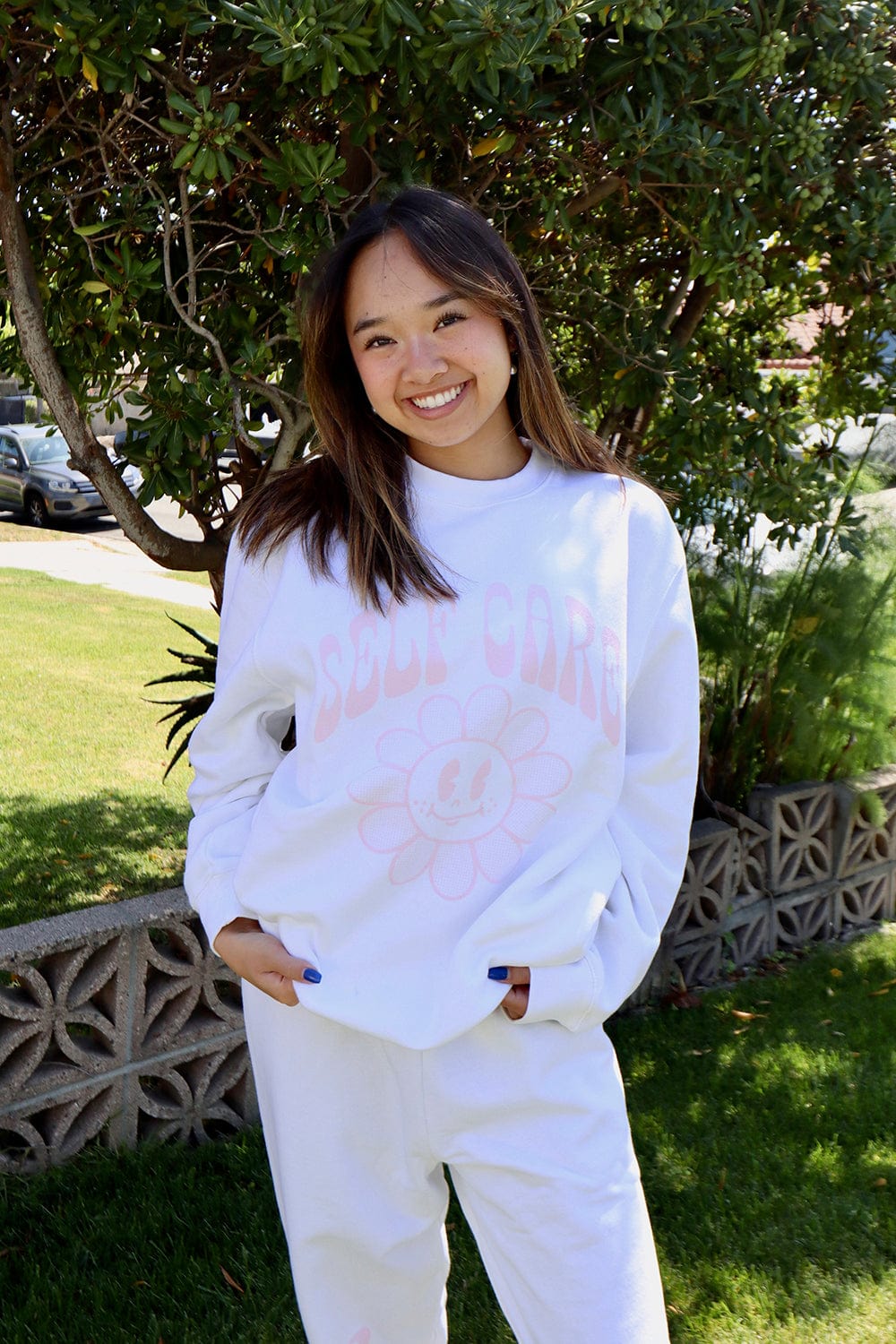 Nicole Laeno: Self Care White Crewneck