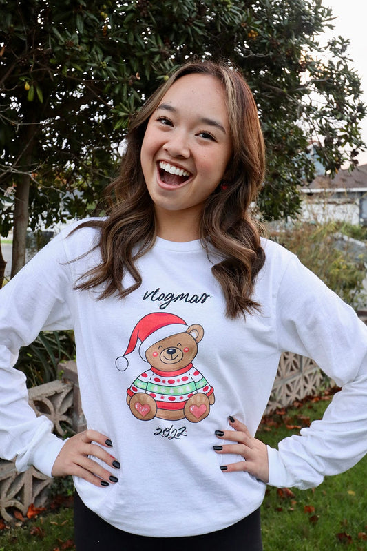 Nicole Laeno: Vlogmas 2022 White Longsleeve