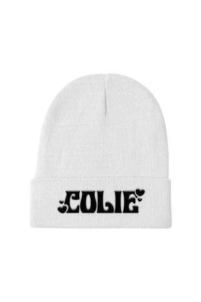 Nicole Laeno White Beanie