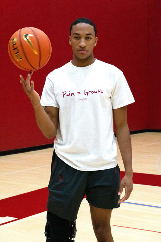 Nimari Burnett: Pain = Growth White Shirt