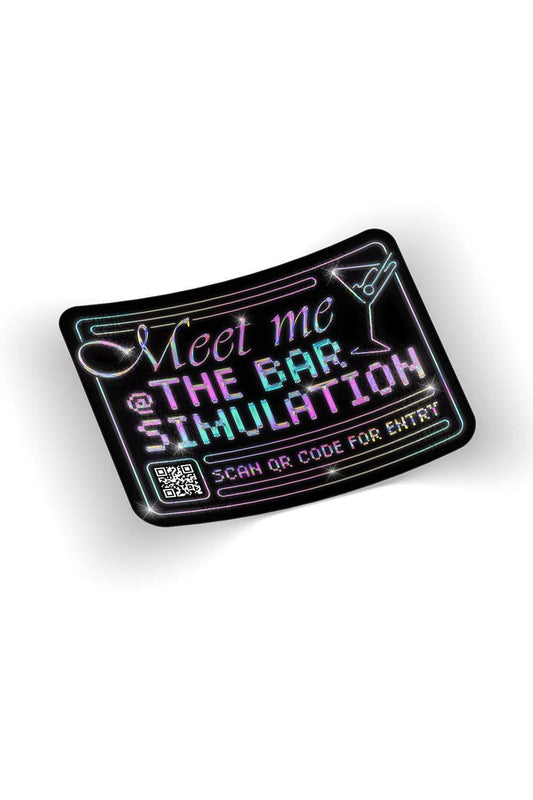 NYU Girls Roasting Tech Guys: Bar Simulation Black Sticker