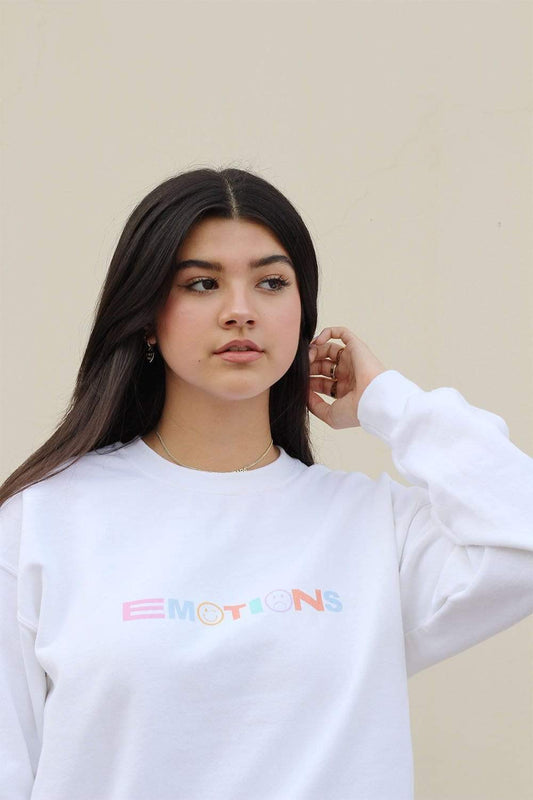 Sara Echeagaray: Emotions White Crewneck