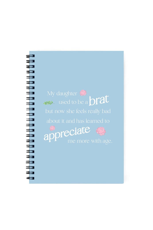 SheRatesDogs: Brat Light Blue Notebook