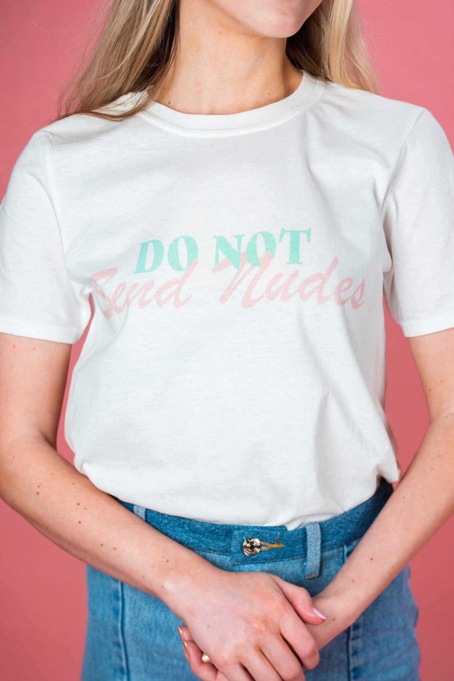 SheRatesDogs: Don't Send Nudes White Shirt