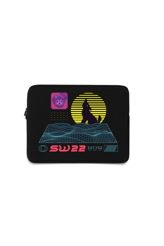 SssniperWolf: Synthwave Black Laptop Sleeve