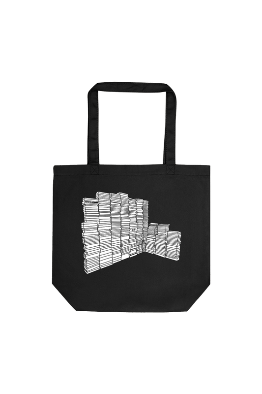 Steph Bohrer: Book Shelf Black Tote Bag