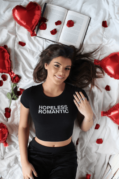 Steph Bohrer: Hopeless Romantic Black Cropped Shirt