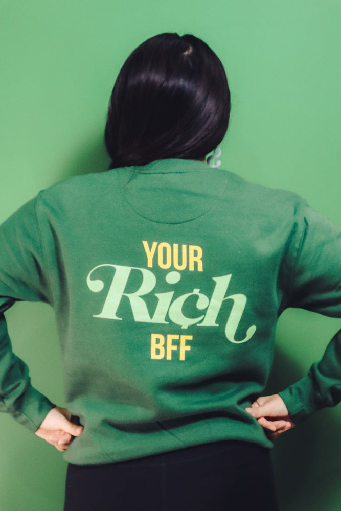 
                  
                    Vivian Tu: 'Your Rich BFF' Forest Crewneck
                  
                