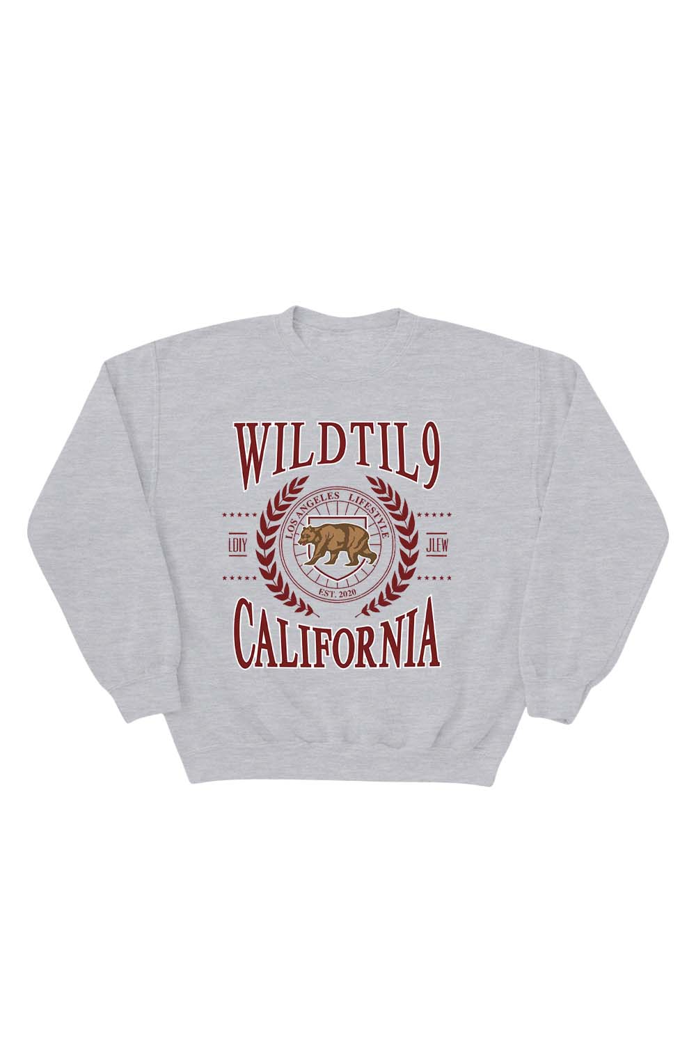 Wild ’Til 9: Varsity Heather Grey Crewneck