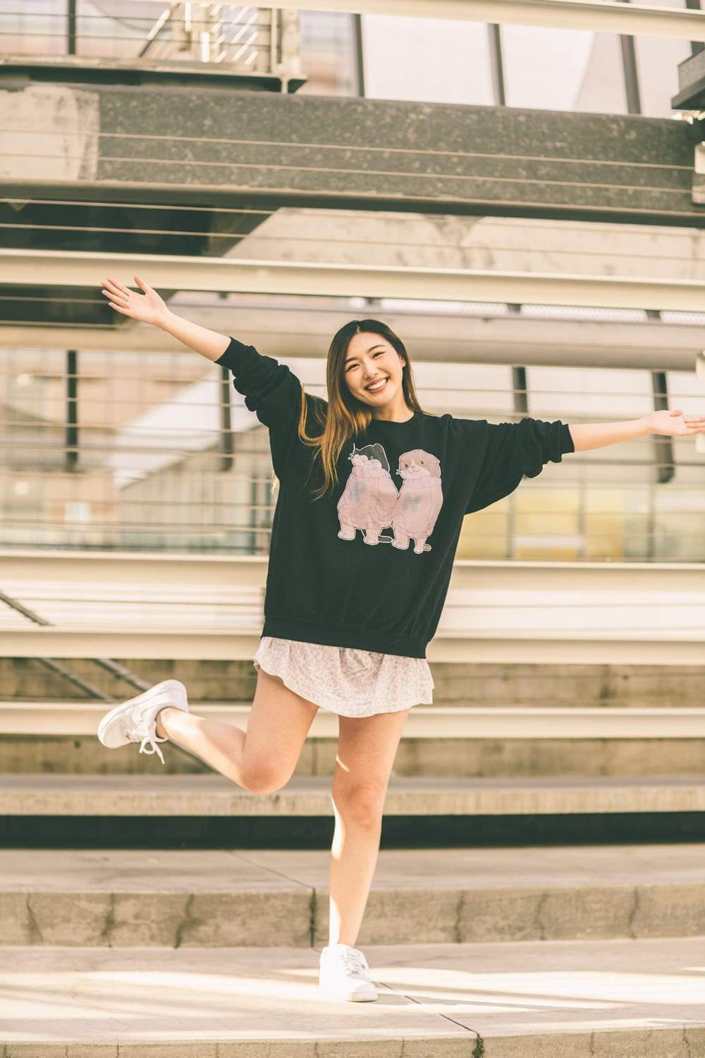 xChocoBars: Cats Black Crewneck